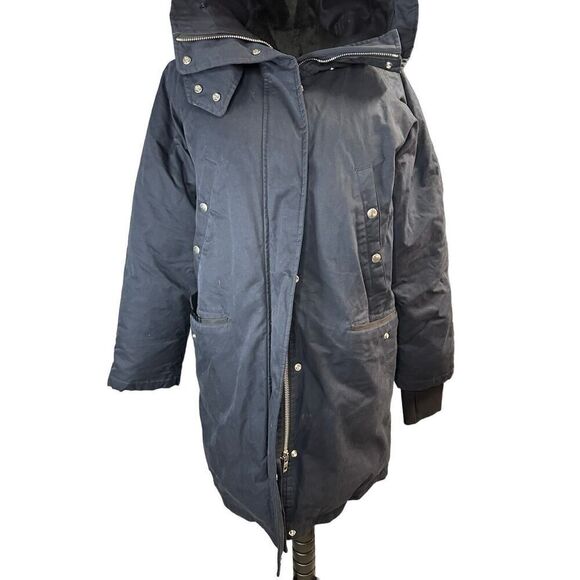 Rag & Bone Down Woman Black Oversized Jacket Parka Medium - Picture 5 of 16